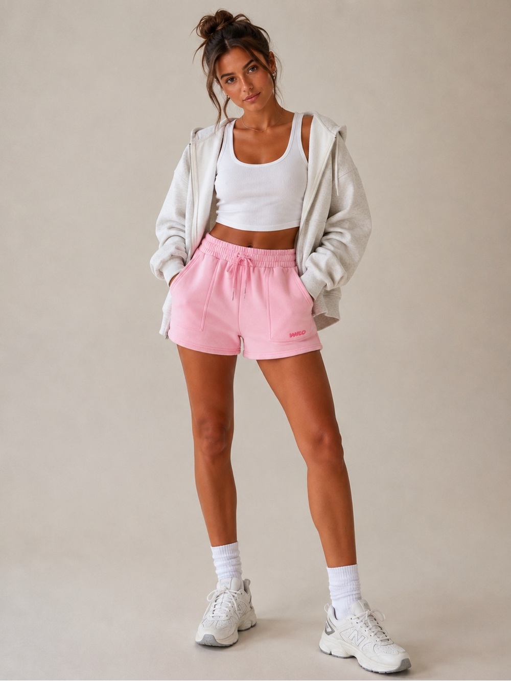 Pink Athletic Drawstring Shorts for Women - Unbranded - Picture 12 of 12